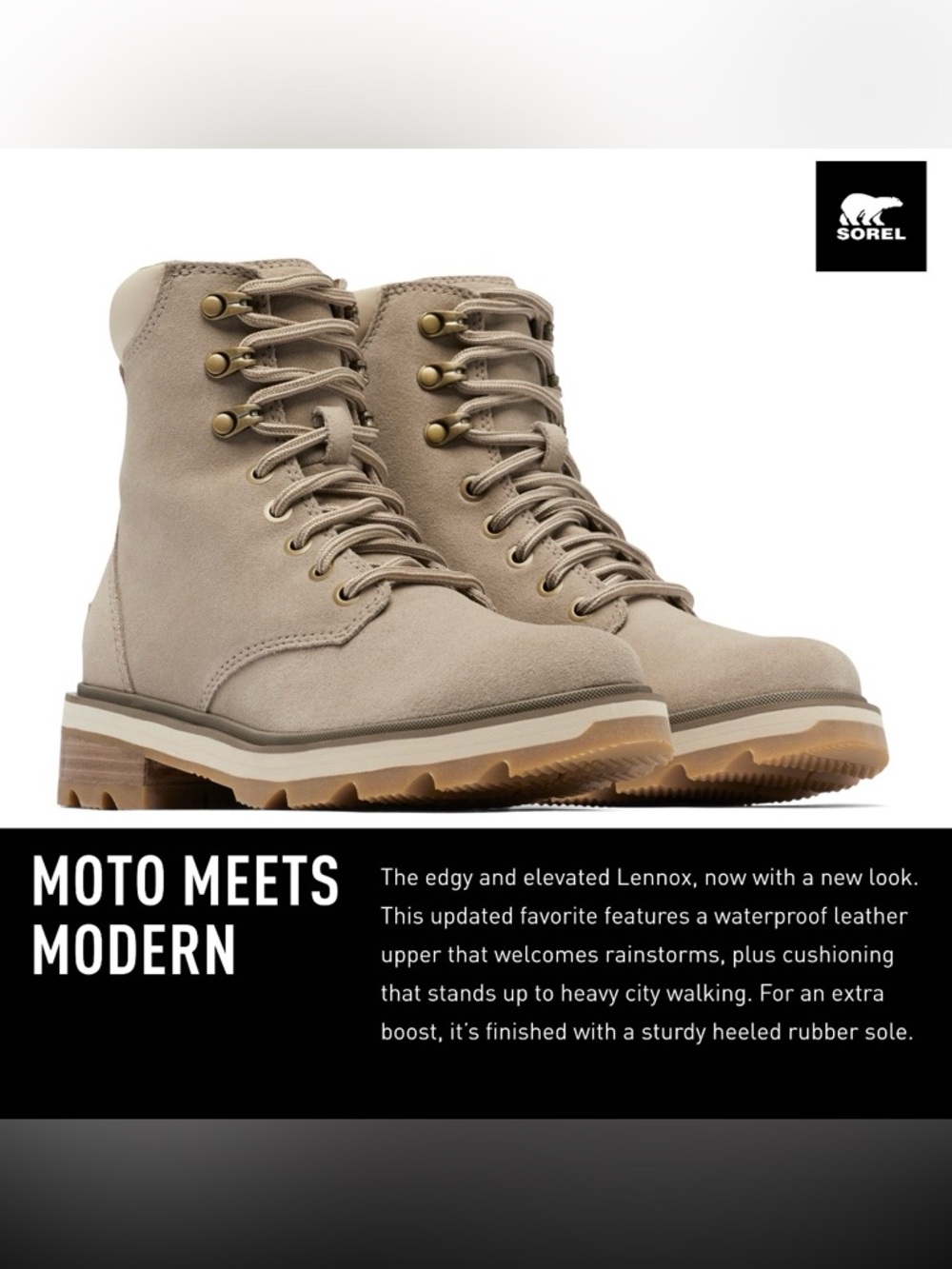 Sorel suede Lennox lace up boot